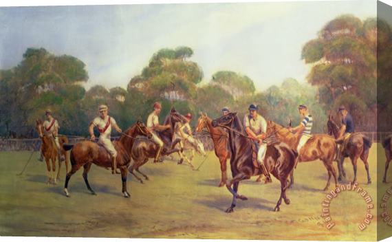 C M Gonne The Polo Match Stretched Canvas Painting / Canvas Art