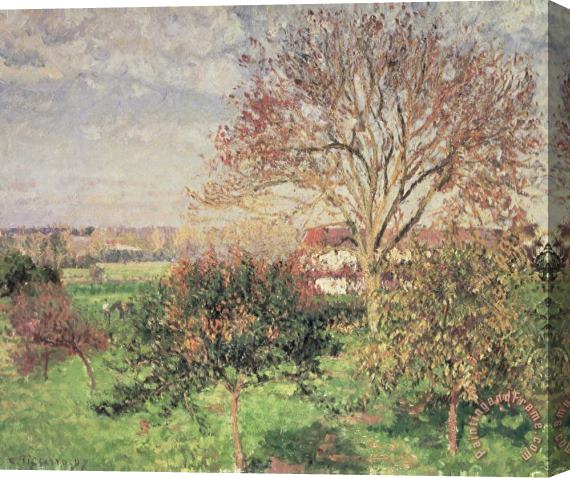 Camille Pissarro Autumn Morning at Eragny Stretched Canvas Print / Canvas Art