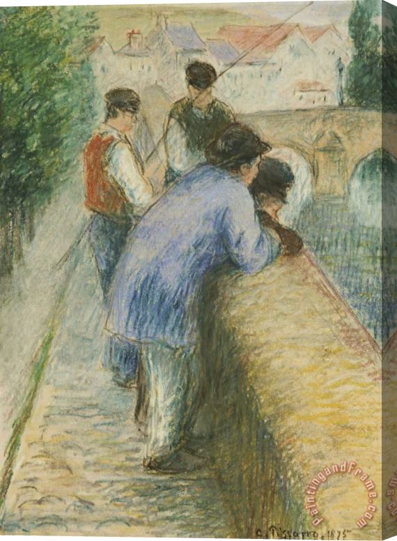 Camille Pissarro Fishermen Stretched Canvas Print / Canvas Art