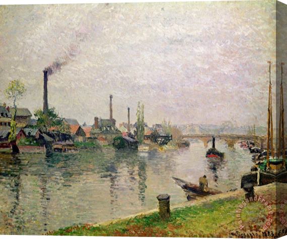 Camille Pissarro Island of the Cross at Rouen Stretched Canvas Print / Canvas Art