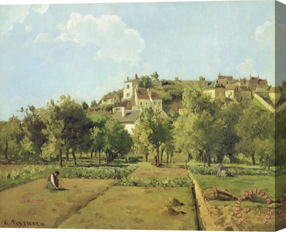 Camille Pissarro The Gardens of the Hermitage Stretched Canvas Print / Canvas Art