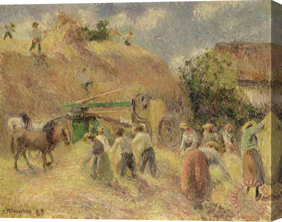 Camille Pissarro The Harvest Stretched Canvas Print / Canvas Art