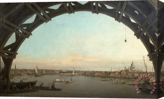 Canaletto London seen through an arch of Westminster Bridge Stretched Canvas Print / Canvas Art