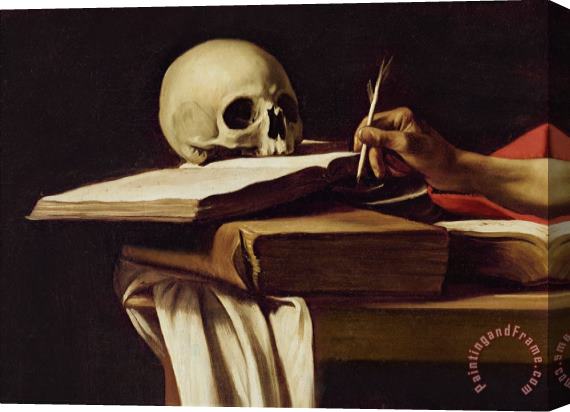 Caravaggio St. Jerome Writing Stretched Canvas Print / Canvas Art