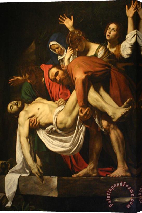 Caravaggio The Entombment of Christ Stretched Canvas Print / Canvas Art