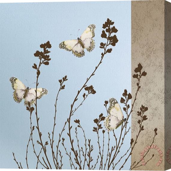 Caroline Gold Butterflies Stretched Canvas Print / Canvas Art