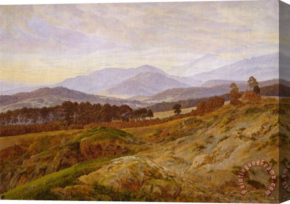Caspar David Friedrich Mountain in Riesengebirge Stretched Canvas Painting / Canvas Art