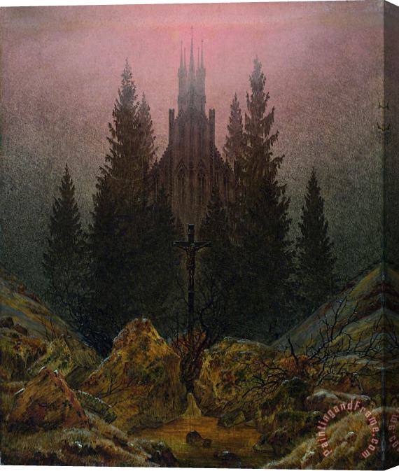 Caspar David Friedrich The Cross in The Mountains Stretched Canvas Print / Canvas Art