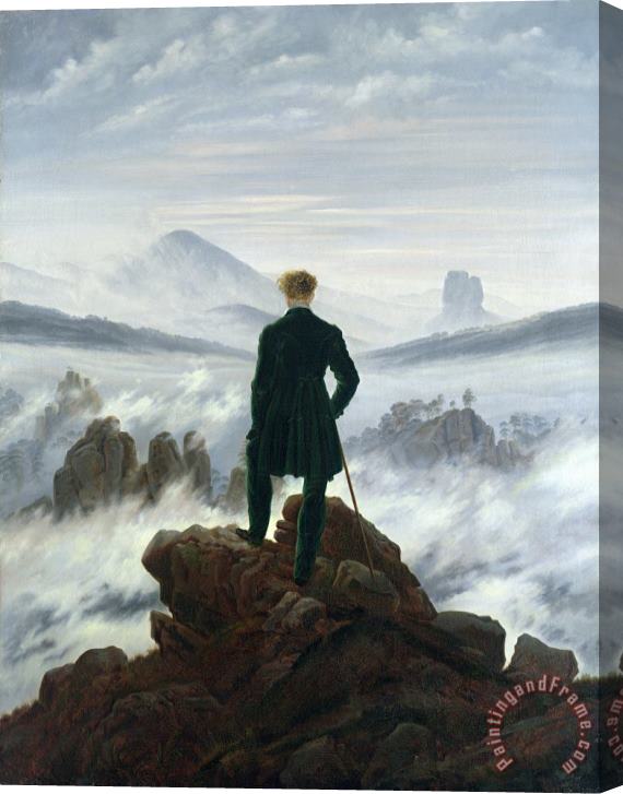 Caspar David Friedrich The Wanderer above the Sea of Fog Stretched Canvas Painting / Canvas Art