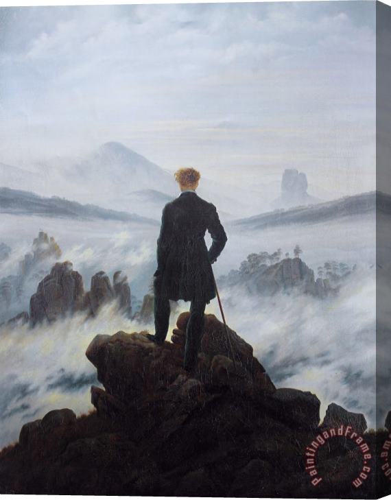 Caspar David Friedrich Wanderer Above The Sea of Fog Stretched Canvas Painting / Canvas Art