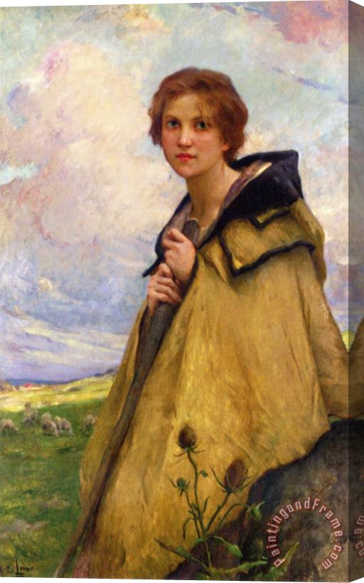 Charles Amable Lenoir The Shepherdess Stretched Canvas Painting / Canvas Art