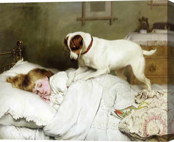 Charles Burton Barber Time to Wake Up Stretched Canvas Print / Canvas Art