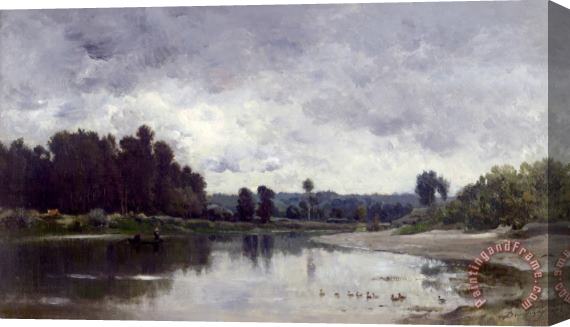 Charles Francois Daubigny Bords De Riviere Stretched Canvas Painting / Canvas Art