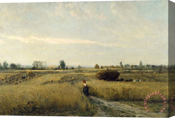 Charles Francois Daubigny Harvest Stretched Canvas Print / Canvas Art