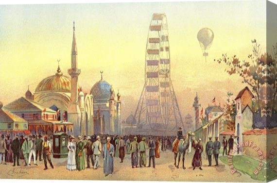 Charles Graham Along The Plaisance, From The World's Fair in Water Colors Stretched Canvas Print / Canvas Art
