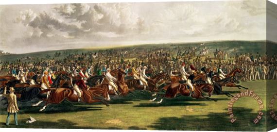 Charles Hunt The Start Of The Memorable Derby Of 1844 Stretched Canvas Painting / Canvas Art