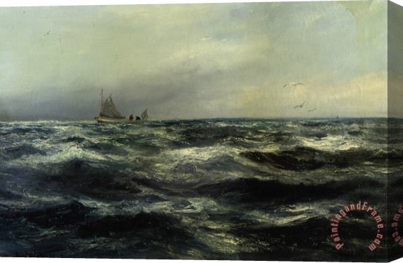 Charles Napier Hemy Cornish Sea And Working Boat Stretched Canvas Painting / Canvas Art