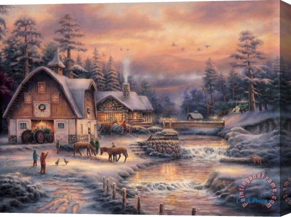 Chuck Pinson Country Holidays 2 Stretched Canvas Painting / Canvas Art
