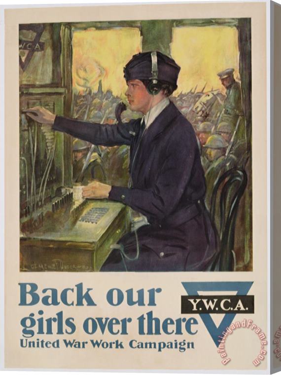 Clarence F Underwood World War I YWCA poster Stretched Canvas Print / Canvas Art