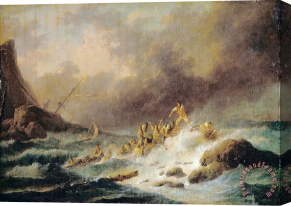 Claude Joseph Vernet A Shipwreck Stretched Canvas Print / Canvas Art