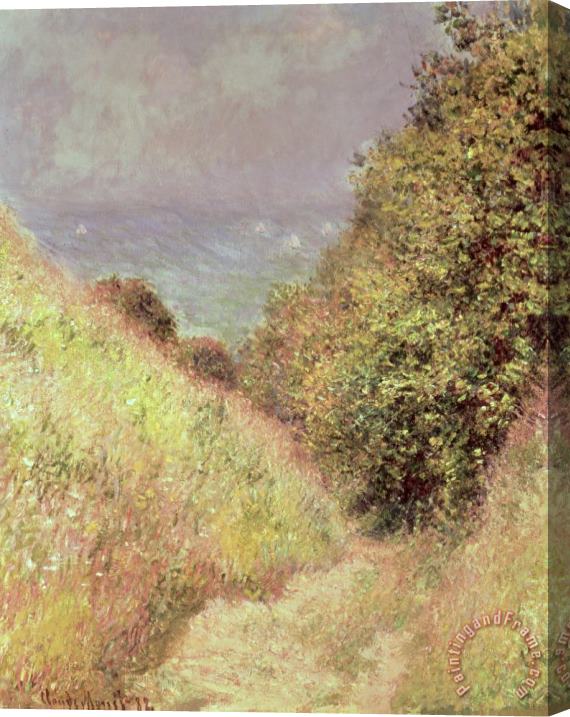Claude Monet Chemin de la Cavee Pourville Stretched Canvas Painting / Canvas Art