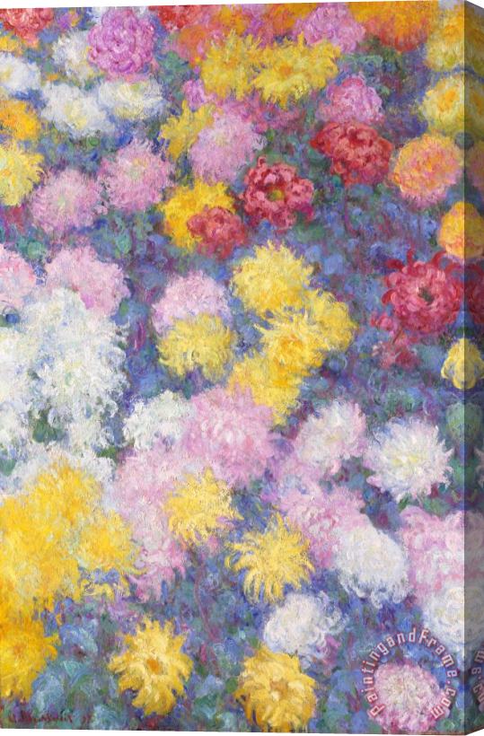 Claude Monet Chrysanthemums Stretched Canvas Print / Canvas Art