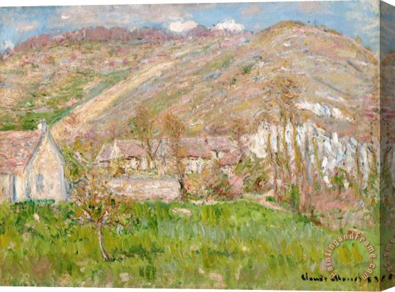 Claude Monet Hamlet on the Cliffs near Giverny Stretched Canvas Painting / Canvas Art