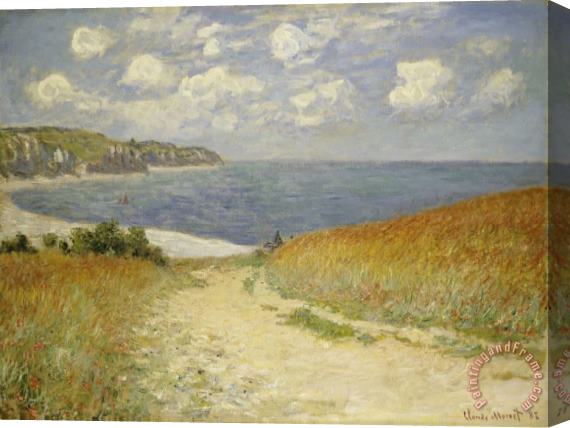 Claude Monet Path in the Wheat at Pourville Stretched Canvas Painting / Canvas Art