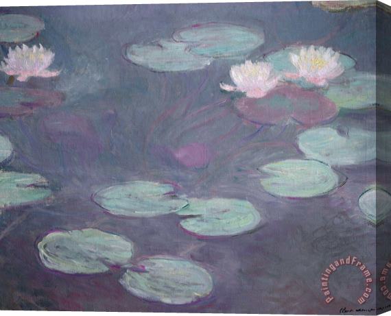 Claude Monet Pink Lilies Stretched Canvas Print / Canvas Art