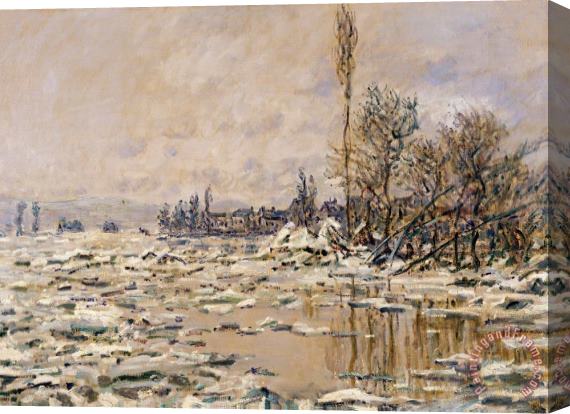 Claude Monet The Break-up Of The Ice Stretched Canvas Print / Canvas Art