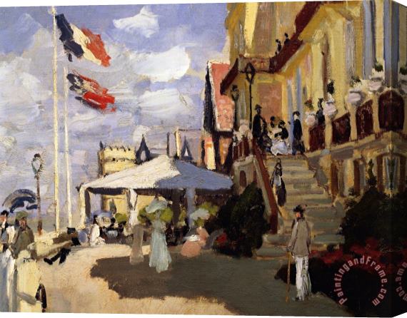 Claude Monet The Hotel Des Roches Noires At Trouville Stretched Canvas Print / Canvas Art