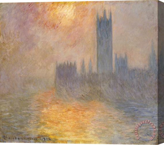 Claude Monet The Houses of Parliament at Sunset Stretched Canvas Print / Canvas Art