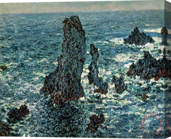 Claude Monet The Rocks at Belle Ile Stretched Canvas Print / Canvas Art