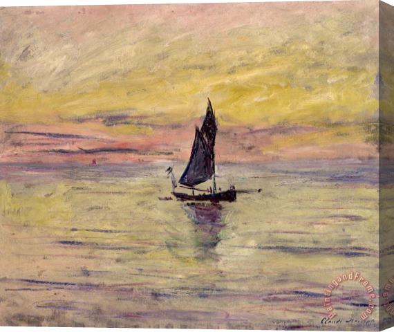 Claude Monet The Sailing Boat Evening Effect Stretched Canvas Print / Canvas Art