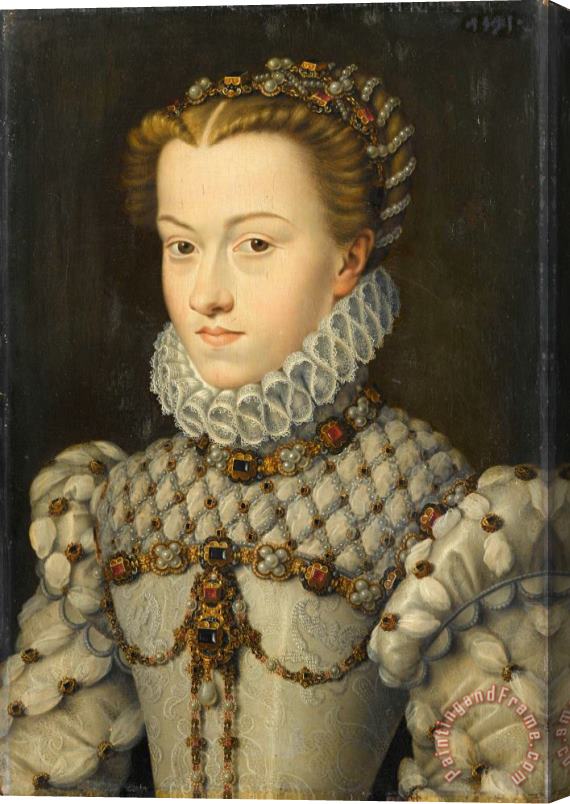 Clouet, Francois Elisabeth of Austria (ca. 1571) Stretched Canvas Painting / Canvas Art