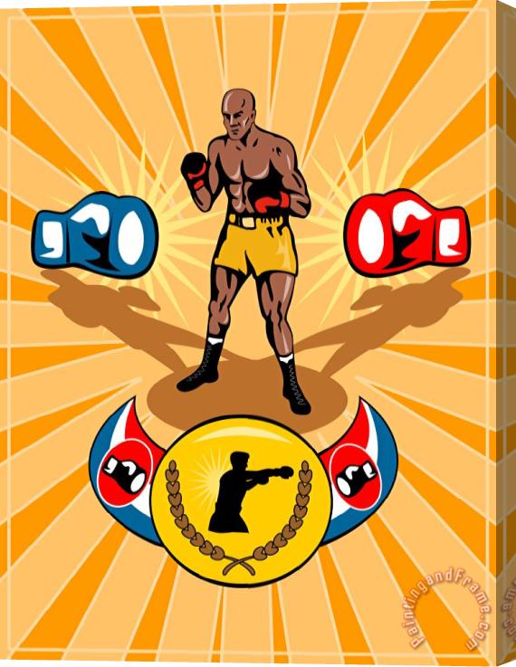 Collection 10 Boxer Boxing poster Stretched Canvas Painting / Canvas Art