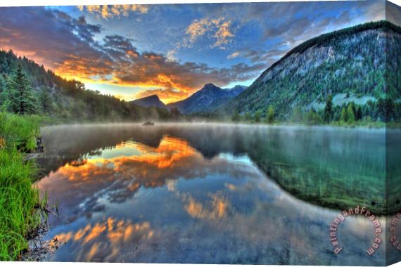 Collection 14 Sunrise Lake Stretched Canvas Print / Canvas Art