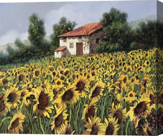 Collection 7 I Girasoli Nel Campo Stretched Canvas Painting / Canvas Art
