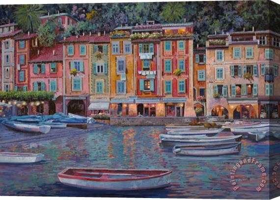 Collection 7 Portofino al crepuscolo Stretched Canvas Print / Canvas Art