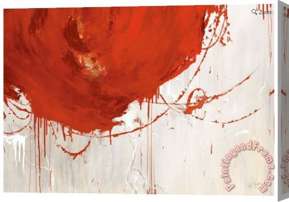 Collection Abstract Hot Red Stretched Canvas Painting / Canvas Art