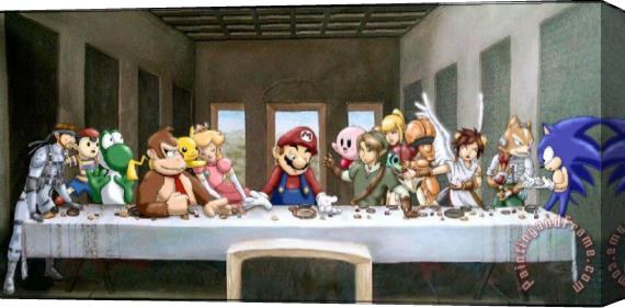 Collection Last Supper Cartoon Stretched Canvas Painting / Canvas Art