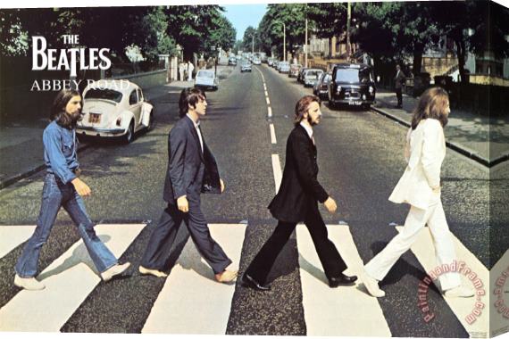 Collection The Beatles Abbey Road II Stretched Canvas Painting / Canvas Art