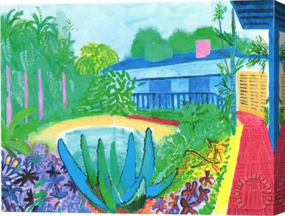 Collection The Bewitching Allure of Hockney's Swimming Pools Stretched Canvas Painting / Canvas Art