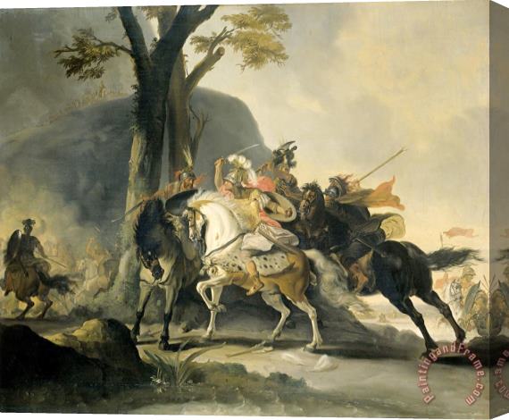 Cornelis Troost Alexander The Great at The Battle of The Granicus Against The Persians Stretched Canvas Painting / Canvas Art