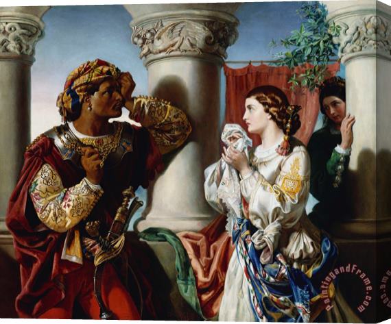 Daniel Maclise Othello and Desdemona Stretched Canvas Print / Canvas Art