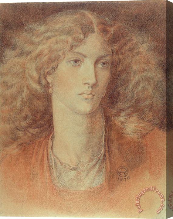 Dante Charles Gabriel Rossetti Head Of A Woman Called Ruth Herbert Stretched Canvas Print / Canvas Art