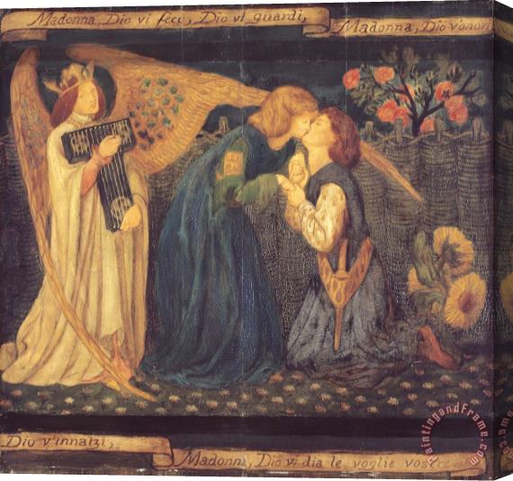 Dante Gabriel Rossetti Love's Greeting Stretched Canvas Print / Canvas Art