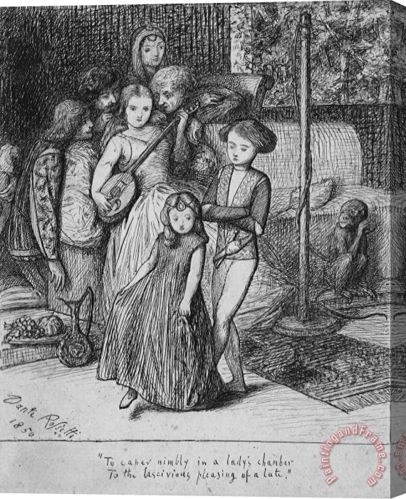 Dante Gabriel Rossetti To Caper Nimbly in a Lady's Chamber to The Lascivious Pleasing of a Lute Stretched Canvas Print / Canvas Art