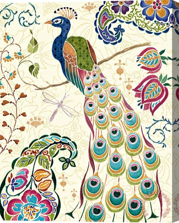 Daphne Brissonnet Peacock Fantasy III Stretched Canvas Print / Canvas Art