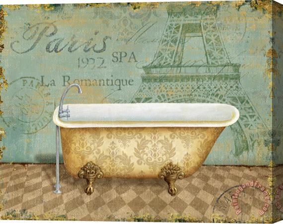 Daphne Brissonnet Voyage Romantique Bath I Stretched Canvas Print / Canvas Art